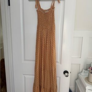 BEACHGOLD Orange Floral Maxi Dress